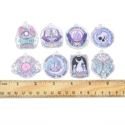 16 шт. 8 стильные акриловые подвески с принтом на Хэллоуин MACR-FS0001-41