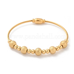 Браслеты из текстурированной нержавеющей стали 304&nbsp;BJEW-L610-18G