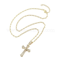 Латунные прозрачные кубические циркониевые подвески ожерелья для женщин&nbsp;LS-NJEW-M009-05G-B