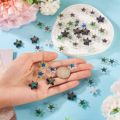 50шт 5 цвета стеклянные бусины&nbsp;GLAA-SP0001-57