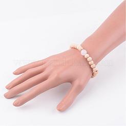 Bracelets extensibles en bois&nbsp;BJEW-JB02407-02