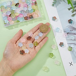 120шт 10 цвета прозрачные окрашенные распылением стеклянные бусины GLAA-DC0001-32