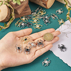 24 шт. подвеска в виде паука из двухцветного стекла&nbsp;FIND-TA0003-07