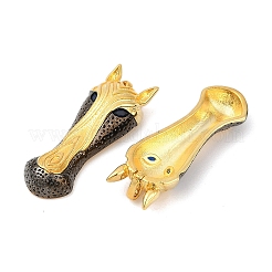 Латунные микропаве прозрачные подвески с фианитом KK-U058-50G