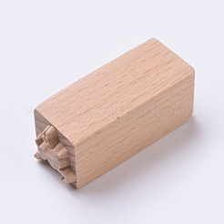 DIYスクラップブック  木の切手  鹿柄の正方形  バリーウッド  49.5~50.5x19.5~20.5x19.5~20.5mm&nbsp;AJEW-WH0098-97E