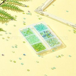 Прозрачный стеклянный круглый бисер 45 г 6 цвета SEED-FS0001-30