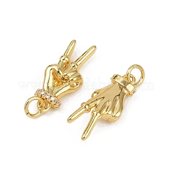 Латунные микро проложить кубического циркония подвески&nbsp;KK-C093-01A-G