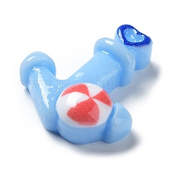 Cabochons en résine opaque de dessin animé sur le thème de l'océan&nbsp;RESI-G071-03F