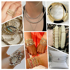 160 шт. 2-цветные латунные бусины для покрытия стойки&nbsp;KK-PH0006-42B