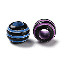 Непрозрачные акриловые европейские бусины с распылением SACR-P031-01B