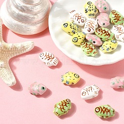 20шт 4 цвета фарфоровые бусины ручной работы PORC-YW0001-23