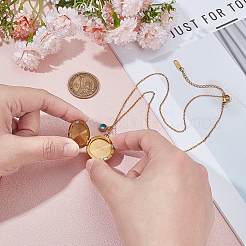 Нержавеющая сталь pave натуральный белый ракушка плоский круглый магнитный медальон кулон ожерелья для женщин&nbsp;NJEW-NB00012