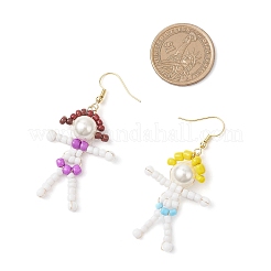 Серьги-подвески из латунного стекла&nbsp;EJEW-TA00683