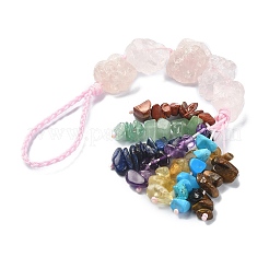 Самородки натуральный розовый кварц кулон украшения&nbsp;HJEW-JM00992-05