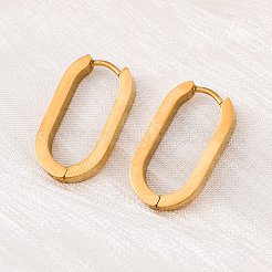 Orecchini a cerchio huggie in acciaio inossidabile 304 con placcatura sotto vuoto in PVD&nbsp;LS-STAS-S103-21G