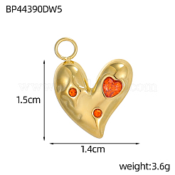 304 Edelstahl Micro Pave Zirkonia Charms&nbsp;CU-OY001-41G