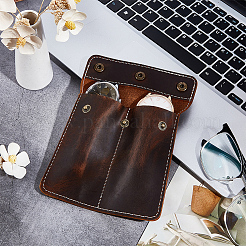 Квадратные портативные кожаные сумки для хранения одиночных часов ABAG-WH0047-09