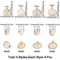Гальванические подвески с морской раковиной&nbsp;SSHEL-SC0001-09