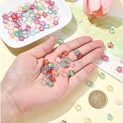 120шт 8 цвета окрашенные распылением стеклянные бусины&nbsp;GLAA-YW0003-62