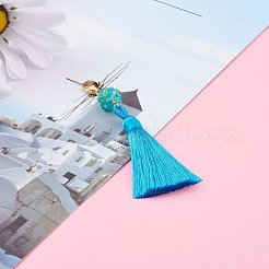 Decorazioni di grande pendente in poliestere nappa&nbsp;HJEW-JM00426