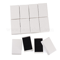 Личи текстурированная бумага ювелирные изделия кольца серьги коробки для хранения CON-TAC0001-22B