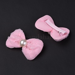 5 пара 5 стильных заколок крокодил из полиэстера с бантом и цветком&nbsp;PHAR-C012-01A