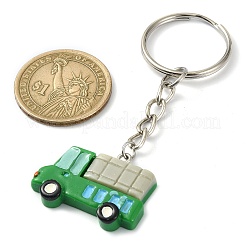 樹脂製の車のペンダントキーホルダー  鉄のスプリットキーリング付き  ミックスカラー  7.5~8cm&nbsp;KEYC-JKC00723