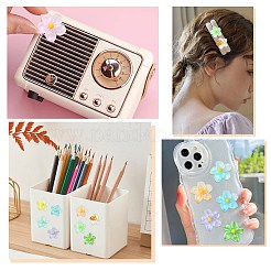 18 шт. 9-цветные градиентные и светящиеся непрозрачные смоляные кабошоны&nbsp;RESI-CJ0004-24