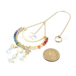 Décorations de pendentif en forme de larme de verre&nbsp;HJEW-JM01167