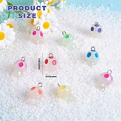 24 pz 8 colori pendenti in resina luminosa verniciata a spruzzo&nbsp;RESI-SZ0001-99