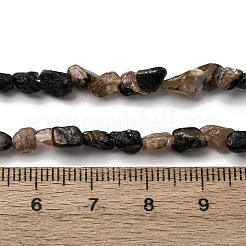 Нити из натуральных киастолитовых бусин G-I389-A26