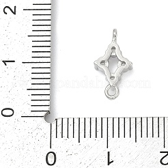 Шармы-соединители из латуни с микропаве из прозрачного кубического циркония&nbsp;LS-KK-Z094-08P-02