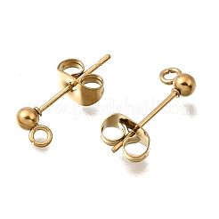 Boucles d'oreilles à tige en acier inoxydable 304&nbsp;STAS-L315-066B-G