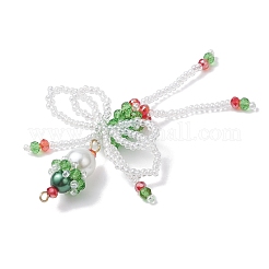 Рождественские стеклянные подвески с эльфийскими бусинами&nbsp;PALLOY-MZ01040-01