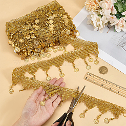 Полиэстеровая кружевная лента с кисточкой&nbsp;OCOR-WH0082-462