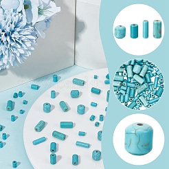 339 шт. синтетические бирюзовые бусины 7-х размеров&nbsp;G-AR0006-10