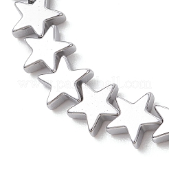 Браслеты из плетеных бусин из немагнитного синтетического гематита в форме звезды для женщин и мужчин&nbsp;BJEW-JB13301