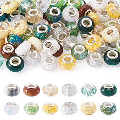 72 Stück 12 Farben Weihnachtsmotiv Harz Unterlegscheibe European Beads&nbsp;RESI-TA0004-88