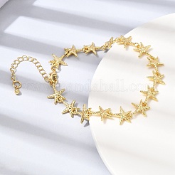 Messing-Gliederkettenarmbänder für Frauen&nbsp;BJEW-D457-02G