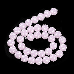 Выпечка окрашенные стеклянные бусины пряди LAMP-F032-02A