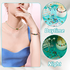 96шт 24 стиля светящиеся бусины лэмпворк ручной работы с золотым песком LAMP-TA0001-05