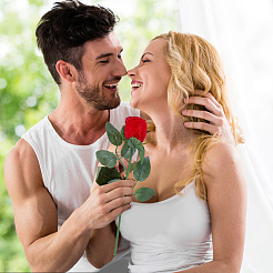 Флокированные пластиковые коробки для колец с розами CON-DR0001-02