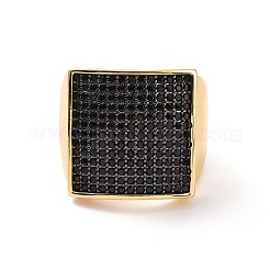 Прямоугольное открытое кольцо-манжета из кубического циркония RJEW-P035-05G-02