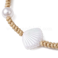 3шт регулируемые браслеты из искусственного жемчуга из АБС-пластика с бусинами для женщин&nbsp;BJEW-JB11871