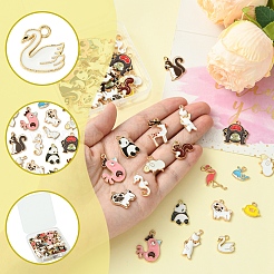 60шт 15 стиля подвески из сплава с эмалью&nbsp;FIND-FS0002-77