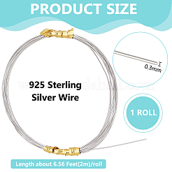 1 Rolle 925 Sterling Silberdraht&nbsp;STER-BC0001-03C