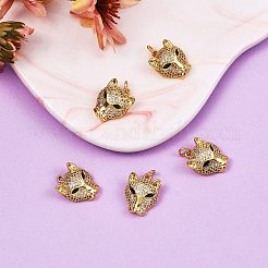 5шт латунные микро паве прозрачные и зеленые подвески из кубического циркония ZIRC-SZ0003-18