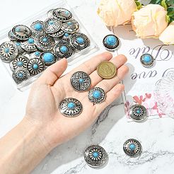 14 стильная плоская круглая заклепка для монет из сплава&nbsp;FIND-CJ0004-58