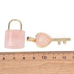 Pendentifs en perles de quartz rose naturel&nbsp;GG-CBA9389-04S