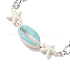 Bracciali a maglie con catene a maglie intrecciate in alluminio&nbsp;BJEW-JB11530-02